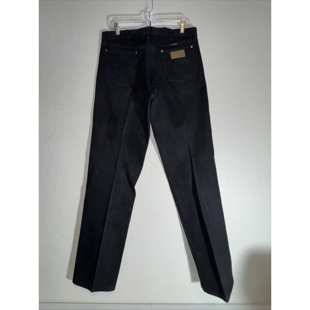 Vintage Wrangler Jeans Mens 33x34 Shadow Black Cowboy Cut Read Description